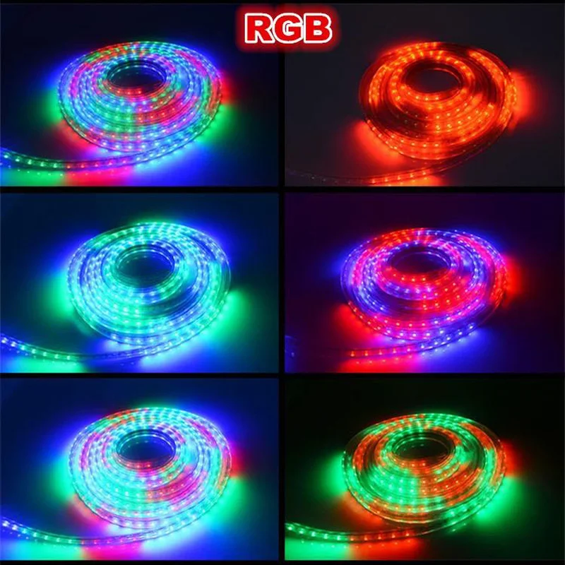 Светодиодные ленты SMD 110 RGB высокого напряжения 40 м 220 В/5050 в водонепроницаемые + ИК