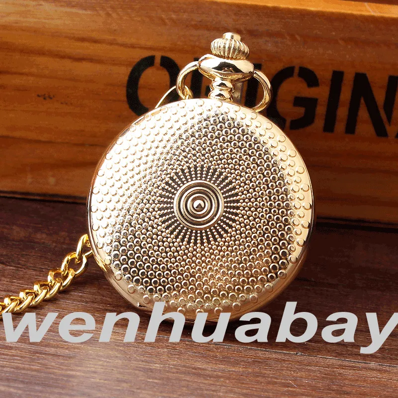 Новый Роскошный Ретро стимпанк Римский двойной дисплей золотые точки карманные