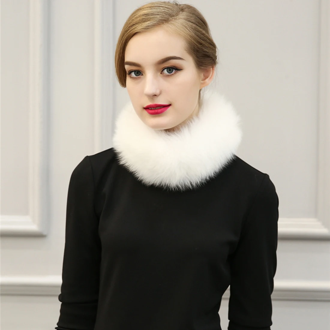 10 цветов из искусственного лисьего Мех животных зимний шарф Для женщин мода