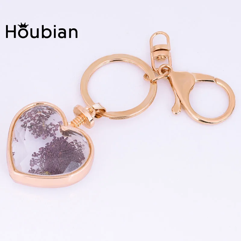 2017 золотой цвет цепочка для ключей кристалл сердце брелки Женские