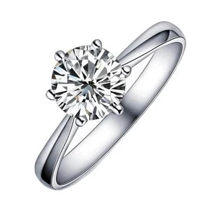 Высококачественные блестящие женские кольца с фианитом посеребренные свадебные