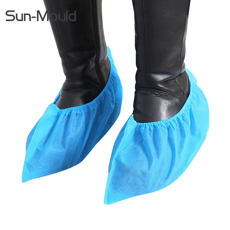 

100 шт. утолщенные многоразовые эластичные Чехлы для обуви домашние противоскользящие Нескользящие Чехлы для обуви Студенческие нетканые о...