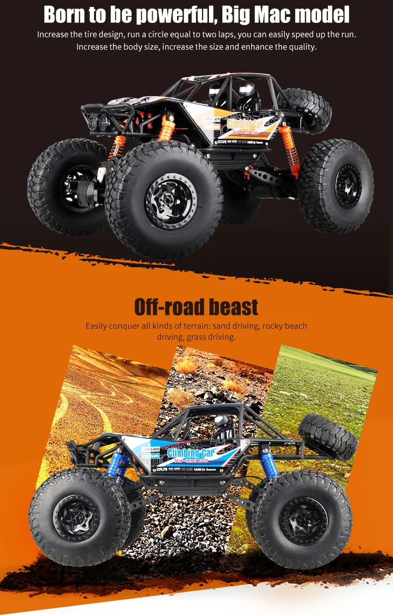Радиоуправляемая машина 4wd с дистанционным управлением, Игрушечная машина на радиоуправлении, панель багги 4x4, радиоуправляемая модель гусеничного автомобиля