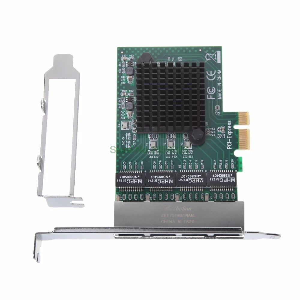 1 комплект для 10/100/1000 M PCIe PCI Express до 4x гигабитная карта Ethernet сетевой адаптер 4 Порты и разъёмы высокое качество C26