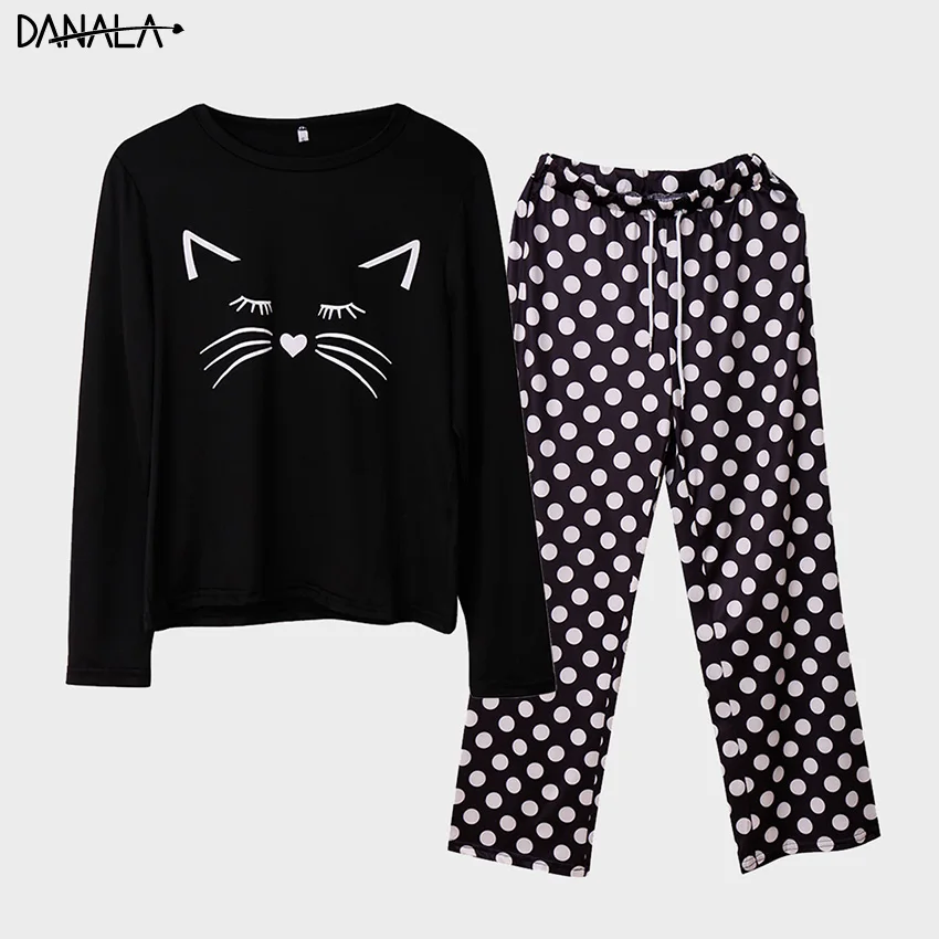 Женские повседневные наборы пижам DANALA Vogue милые комплекты одежды для сна с