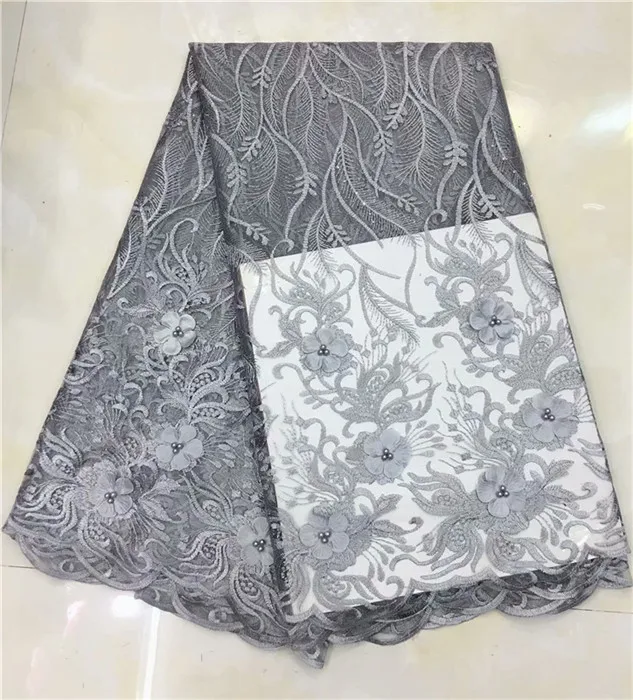 Африканские бусины с камнями 3d кружевная ткань 2019 высококачественное кружево