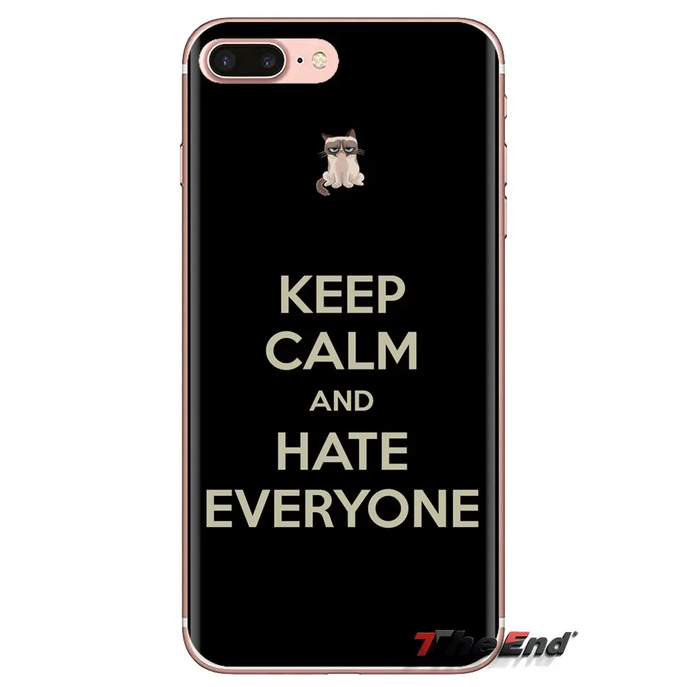 Silicone Skin Cover For Xiaomi Mi3 Samsung A10 A30 A40 A50 A60 A70 Galaxy S2 Note 2 Grand Core Prime Keep Calm and Hate Everyone |
