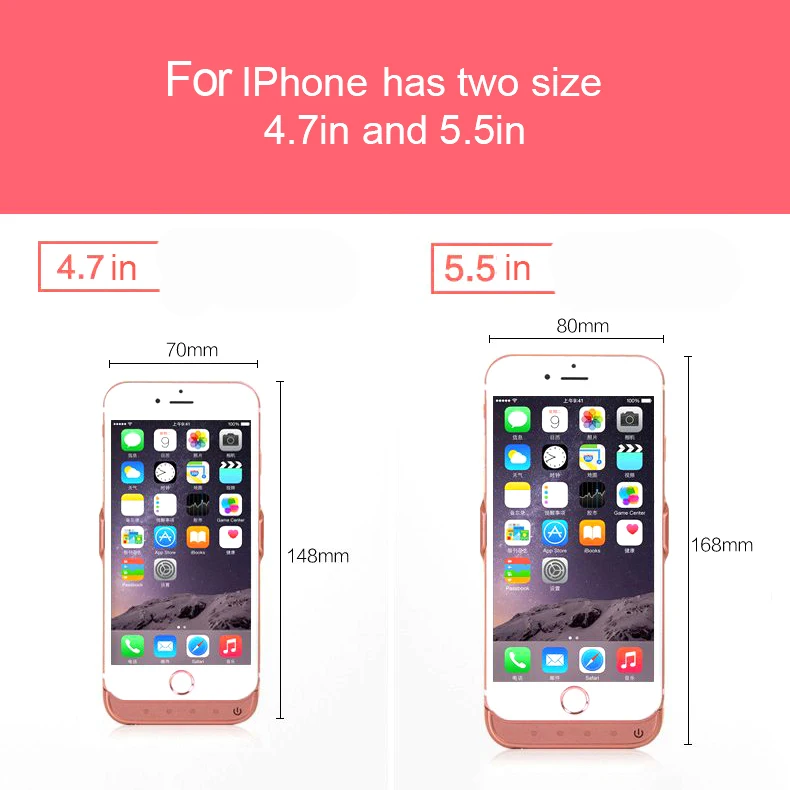 Тонкий ультра тонкий чехол для iPhone 6, 6 s, 7, 8 plus, 10000 мА/ч, запасное зарядное устройство, чехол для iPhone 6, 6 s, 7, 8, 6 Plus