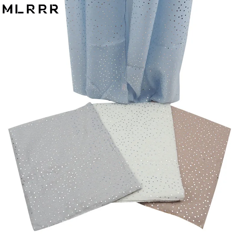 MLRRR Новый Романтический популярный серебристый маленький шарф с узором в горошек