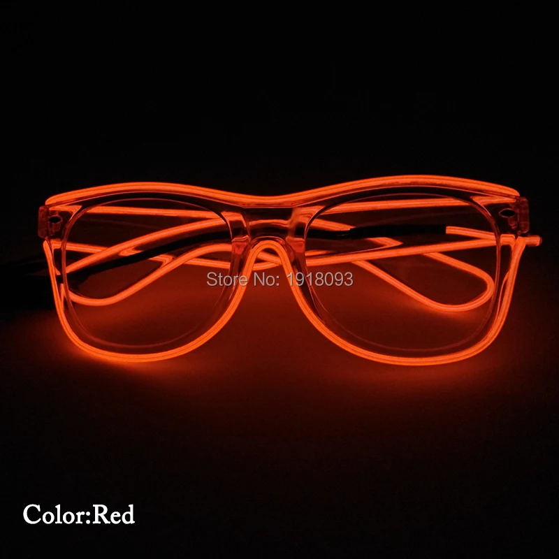 Wholesale Glowing Product EL Wire Flashing Glasses Steady on Driver Powered by 2-AA Batteries Novelty Lighting Decor