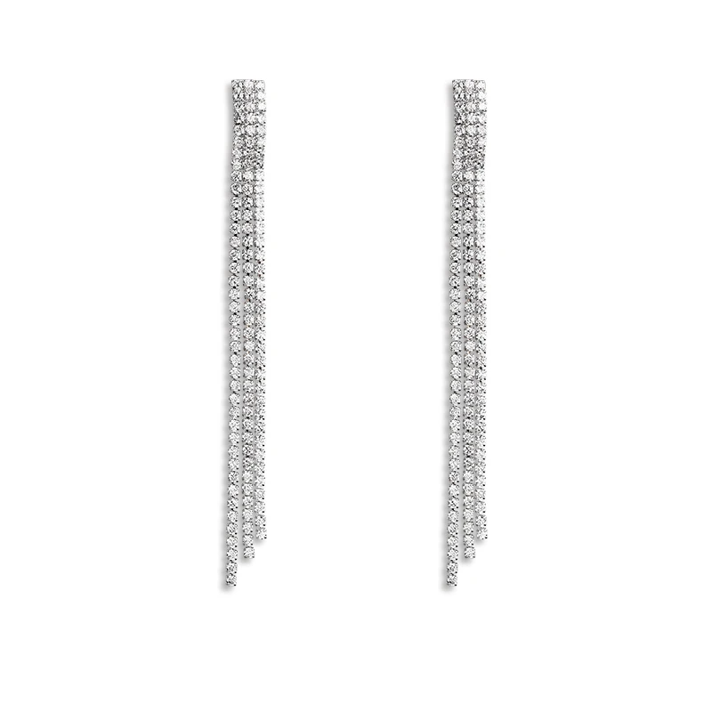 

2019 Bohemian Long Tassel Earrings For Women 925 Silver Needle Vintage Retro Drop Dangle Tassel Earrings Wedding Female Jewelry