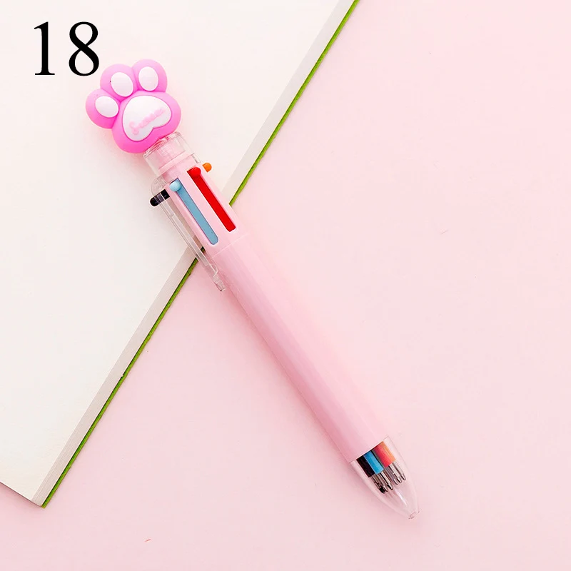 Милый Kawaii Мультфильм 6 цветов Единорог свинья Сова шариковая ручка силикация Радуга любовь Кошка-pad Шариковая ручка для детей подарок Материал Escolar - Цвет: Темно-серый