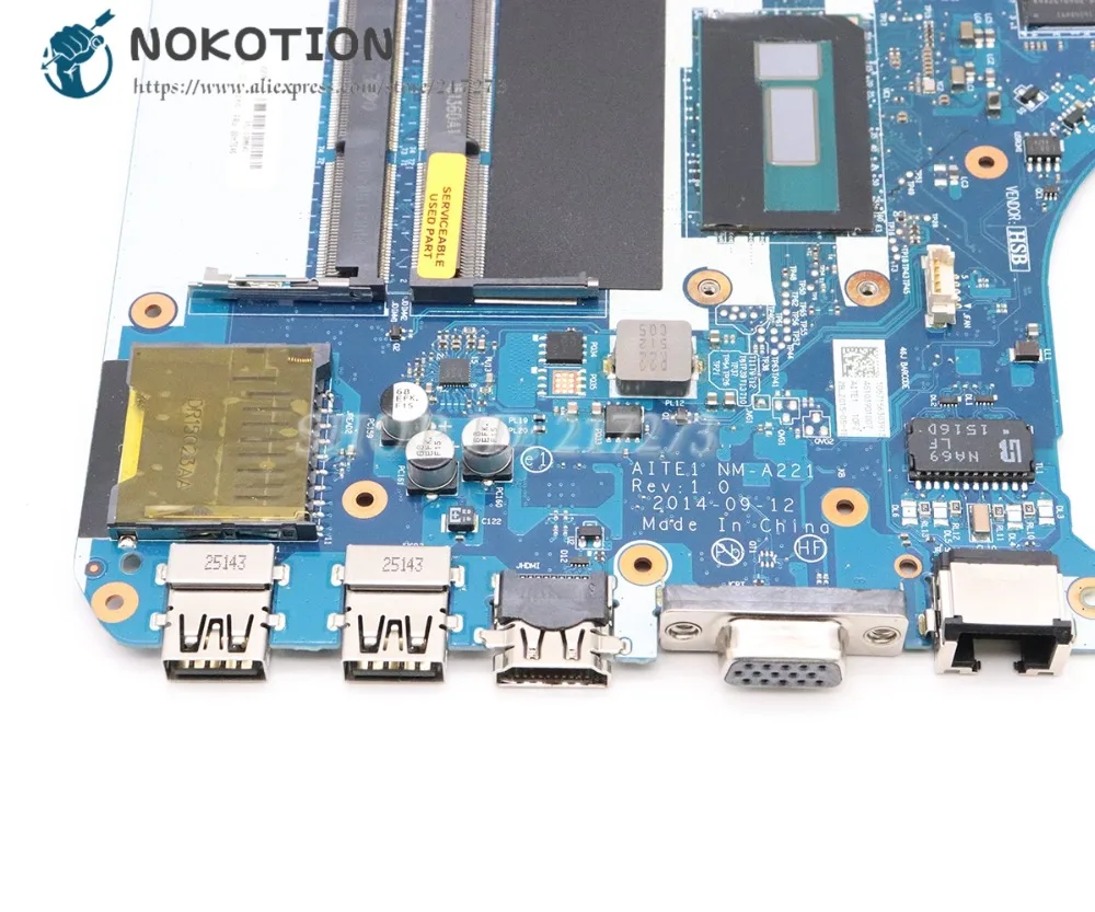 NOKOTION FRU 00HT644 AITE1 NM-A221 For Lenovo Thinkpad E550 E550C Laptop Motherboard I5-5200U CPU Radeon R7 M265 graphics | Компьютеры и