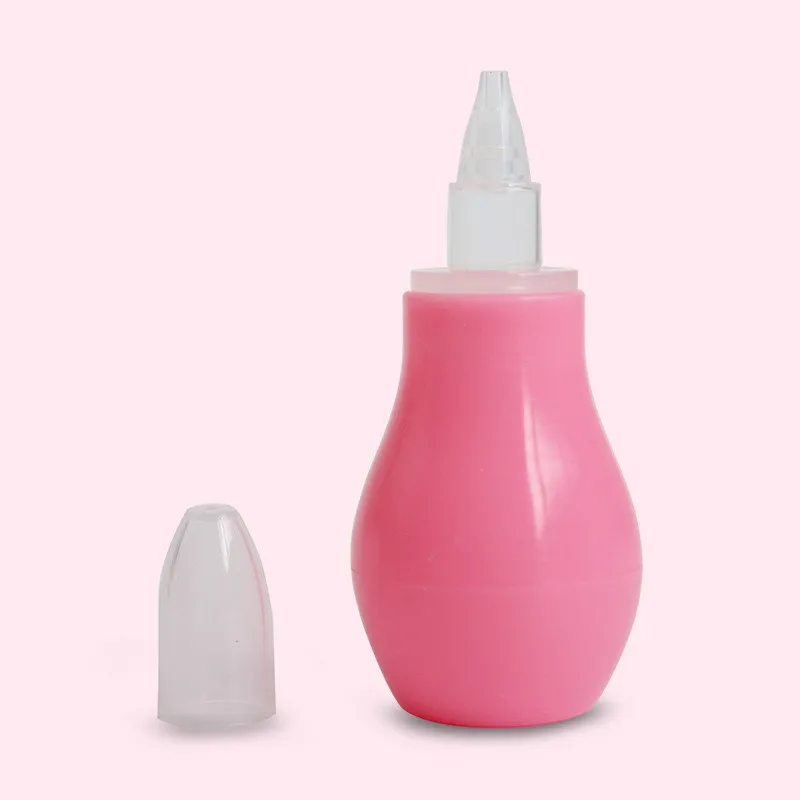 Розовый Носовой аспиратор, силиконовый носовой аспиратор для новорожденных и детей ясельного возраста, очиститель носа для младенцев, сопли, Вакуумная присоска, очиститель с мягким наконечником - Цвет: Розовый
