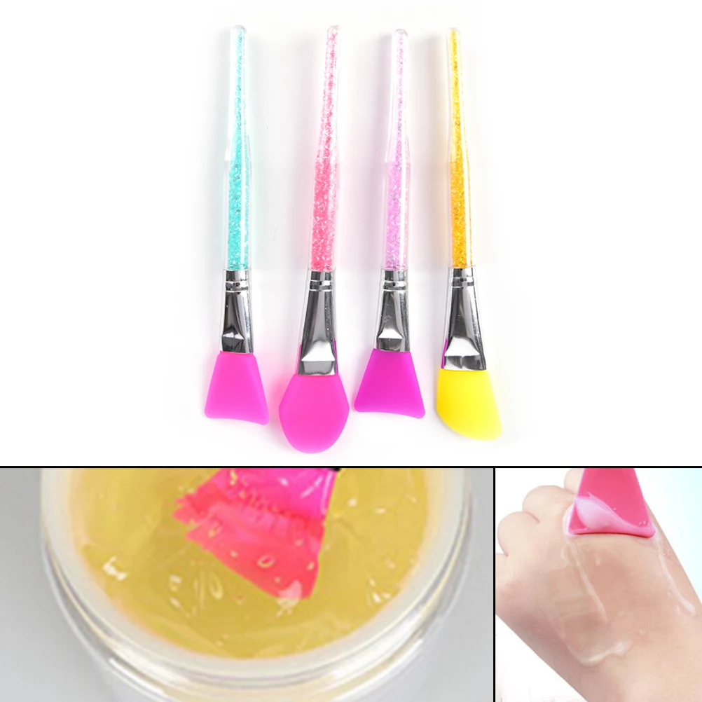 Cosmetic Makeup Tool 4 Style Rhinestone Silicone Mask Brush Cleaner Moisturizing Sleep Mud Cream Apply Mixing Coating | Красота и
