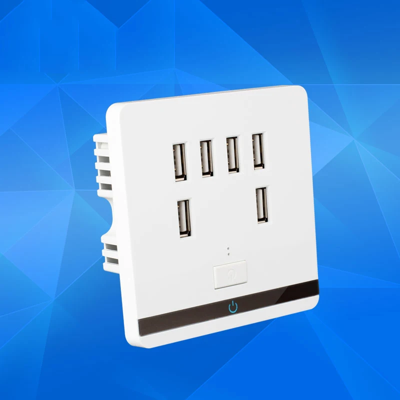Умный дом Wallpad USB настенная розетка AC 12 36V US UK EU AU 3400mA 6 портов 5 0 V зарядное