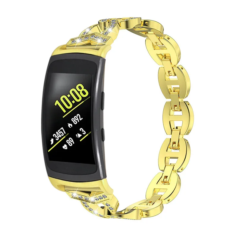 Наручных ремешка для Samsung Gear Fit2 SM R360 ремешок из нержавеющей стали браслет Fit 2 Pro