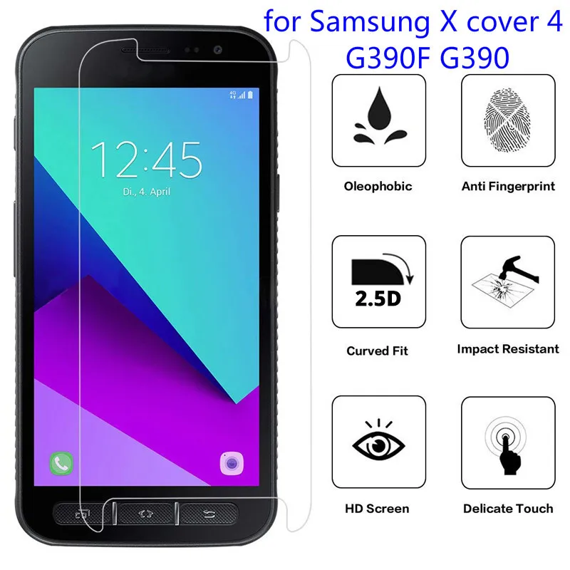 Закаленное стекло 9H для Samsung Galaxy Xcover 4 Защита экрана X cover G390F G390 2.5D защитная