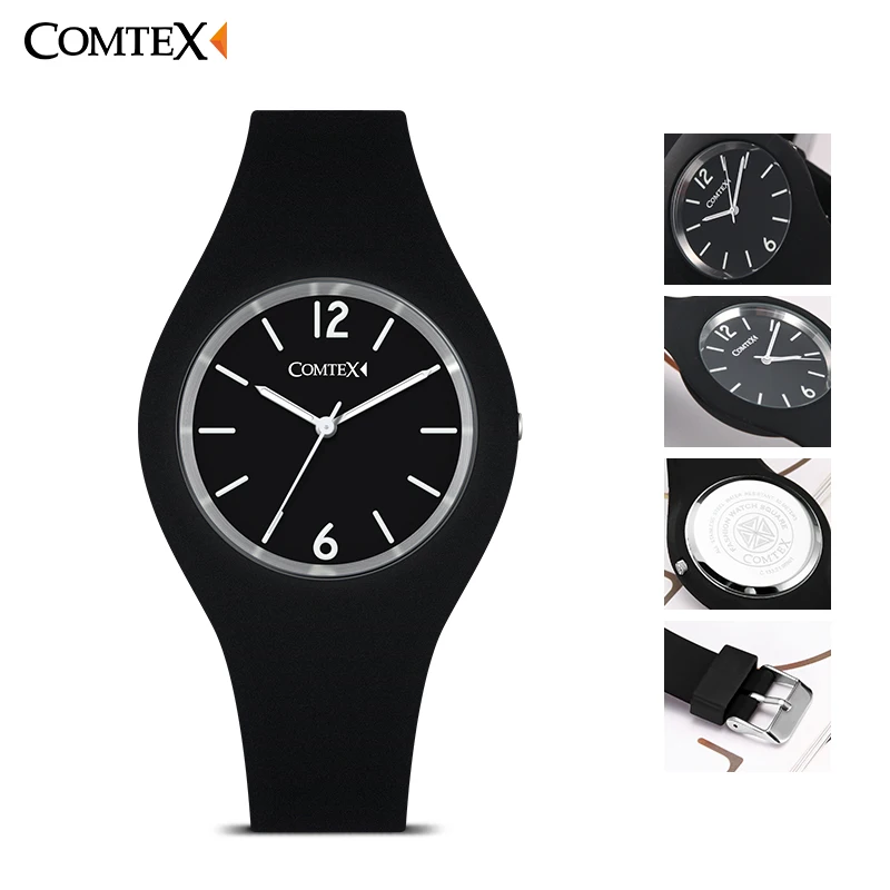 Comtex Для женщин часы Повседневное кварцевые силиконовые женские Брендовые
