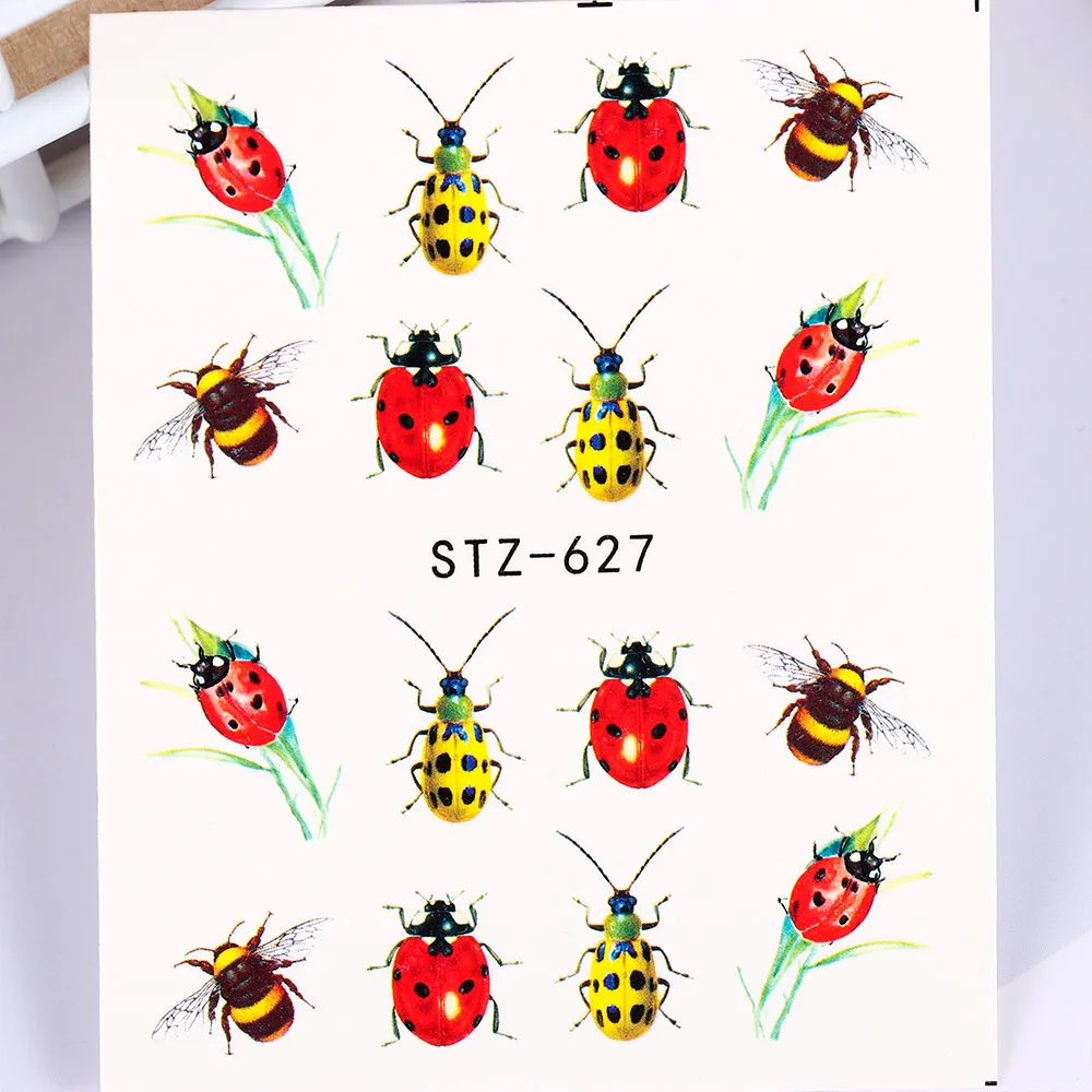 Переводные наклейки для ногтей переводные смешанные Слайдеры татуировки в виде