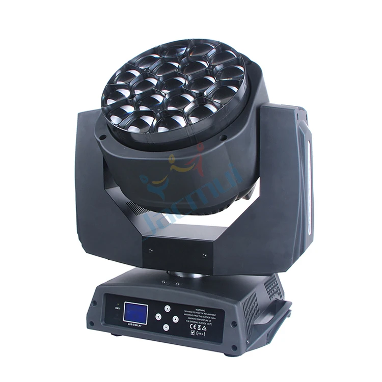 2 шт./лот) чехол для полета 19*15 Вт Led Bee Eyes луч мыть зум движущаяся головка Dmx B-Eye сценическое Dj дискотечное освещение