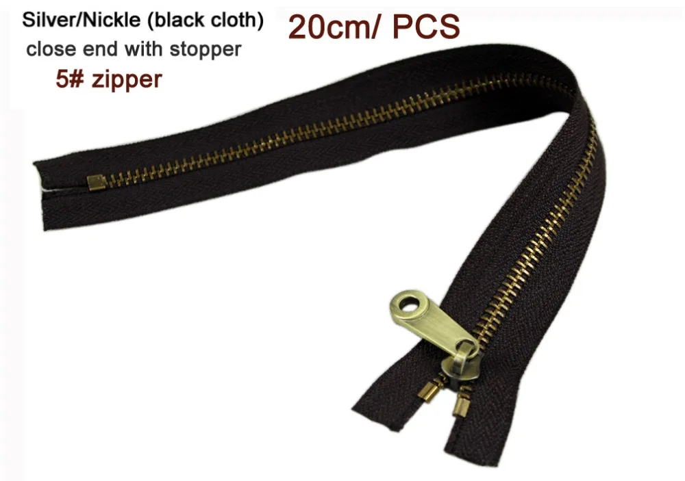 Черная ткань #5 Металлические молнии для шитья 20 см 3 шт./лот|zipper corset|zipper topzipper pouch |