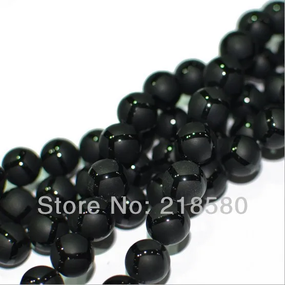

H-ARB048 5 Strands/lot 15.5 inch Football Pattern Matte Onyx Agat Round Beads8mm 10mm 12mm 14mm 16mm 18mm 20mm