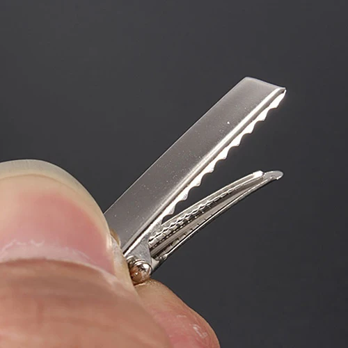 50 шт. серебряные плоские металлические одиночные зажимы для волос DIY заколки 3 2/4/4.