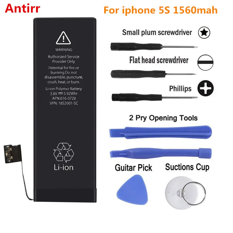 Antirr Новый 1560 мАч для iPhone 5S 5C сменный внутренний встроенный литий ионный
