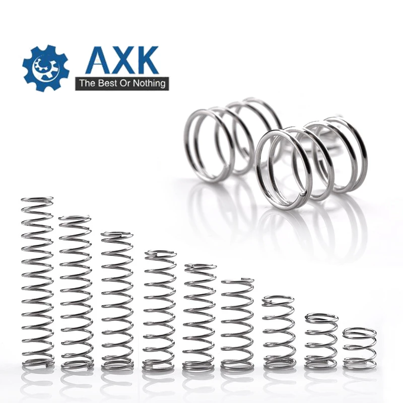 Length: 20mm Calvas 50pcs 0.8mm Stainless Steel Compression Spring Outer Diameter 6mm Length 5/10/15/20/25/30/35/40/45/50 Length: 20mm Calvas 50pcs 0.8mm Stainless Steel Compression Spring Outer Diameter 6mm Length 5/10/15/20/25/30/35/40/45/50