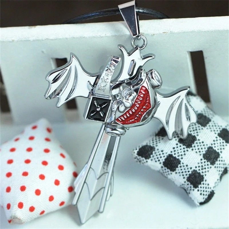 Токийский Гуль Кен канеки Маска Серебряный крест крыло кулон ожерелье аниме