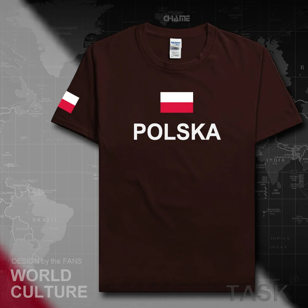 Польская Мужская футболка 2017 хлопковая Футболка в стиле хип хоп для фитнеса|brand men