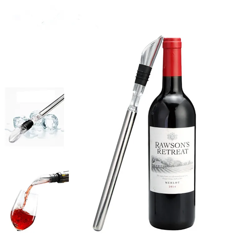 3 в 1 палочка для охлаждения Вина Аэратор Графин виски охладитель Pourer Пробка Пивной Напиток для замороженных палок охладитель льда Бар Инструмент
