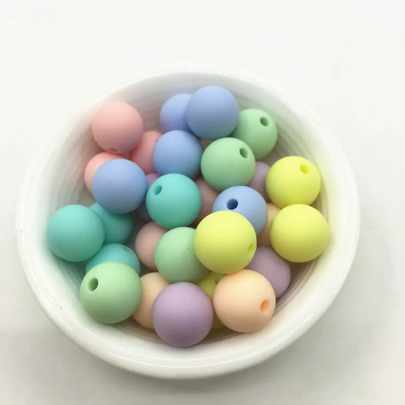 Круглые силиконовые бусины для прорезывания зубов 100 шт./лот 15 мм | Украшения и