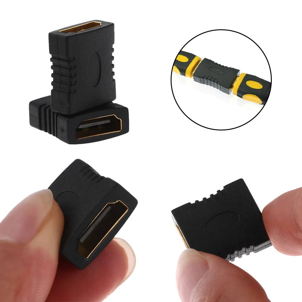 2 шт. черный HDMI совместимый удлинитель мама соединитель адаптера F/F подходит для
