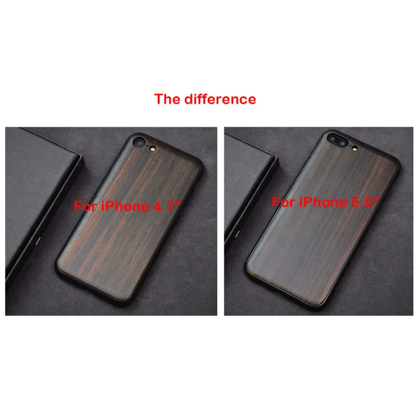 Популярный черный Эбеновое Дерево чехол для телефона для iPhone 7 резной череп цветок деревянный iPhone 7 Plus 6 6s 8 Plus чехол для iPhone 8 чехол