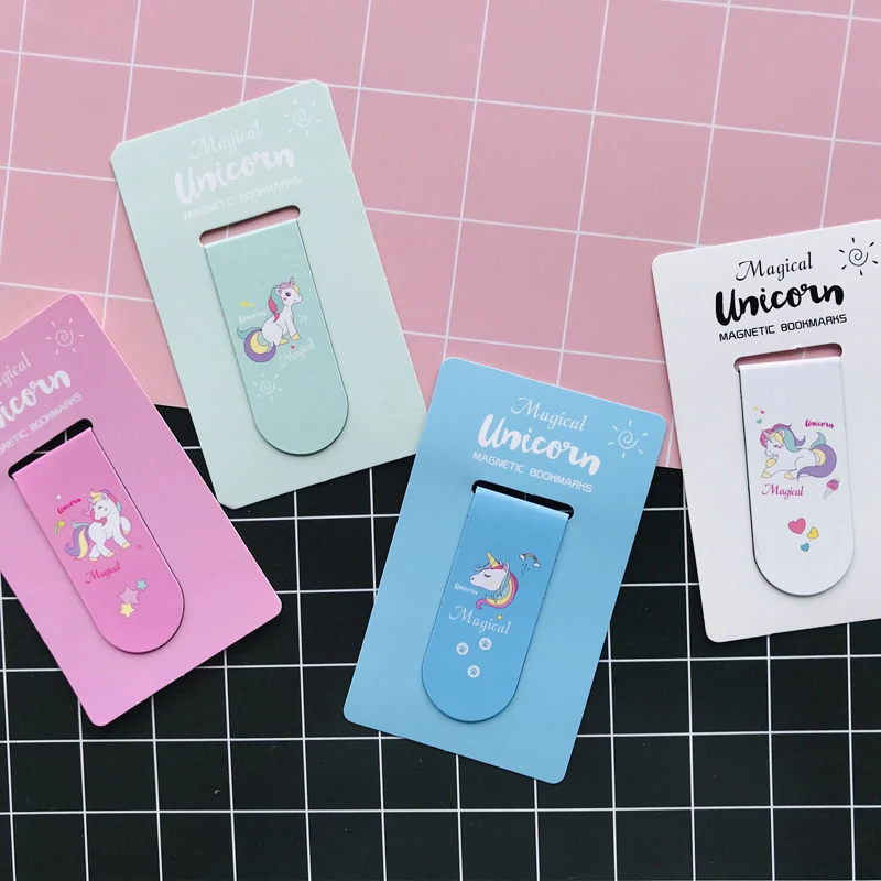 1X Kawaii Волшебный Единорог Закладка на магните пометка страницы студенческие