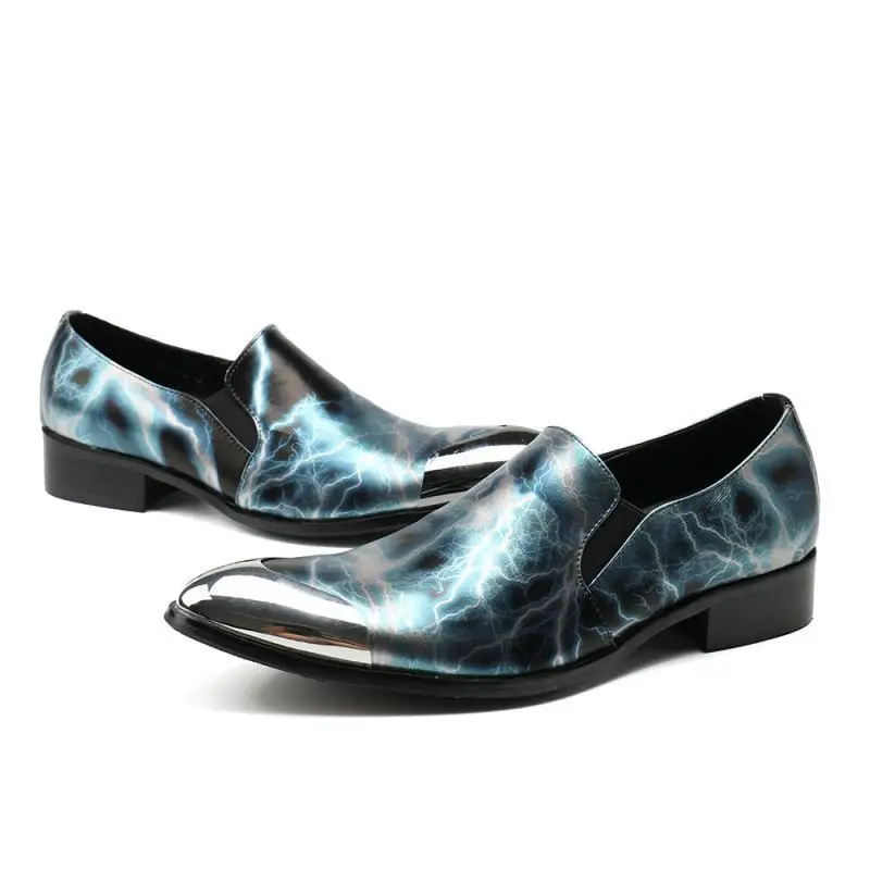 Модные мужские туфли-лодочки зеленые туфли с острым носком без застежки