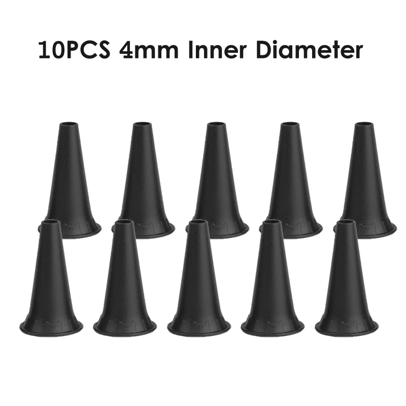 10PCS 4mm Size 10 шт./лот медицинский многоразовый Otoscopio Non Disposabe Specula Otoscope аксессуар ушной отоскоп насадка конус Speculum для отоскопа - Цвет: 10PCS 4mm Size