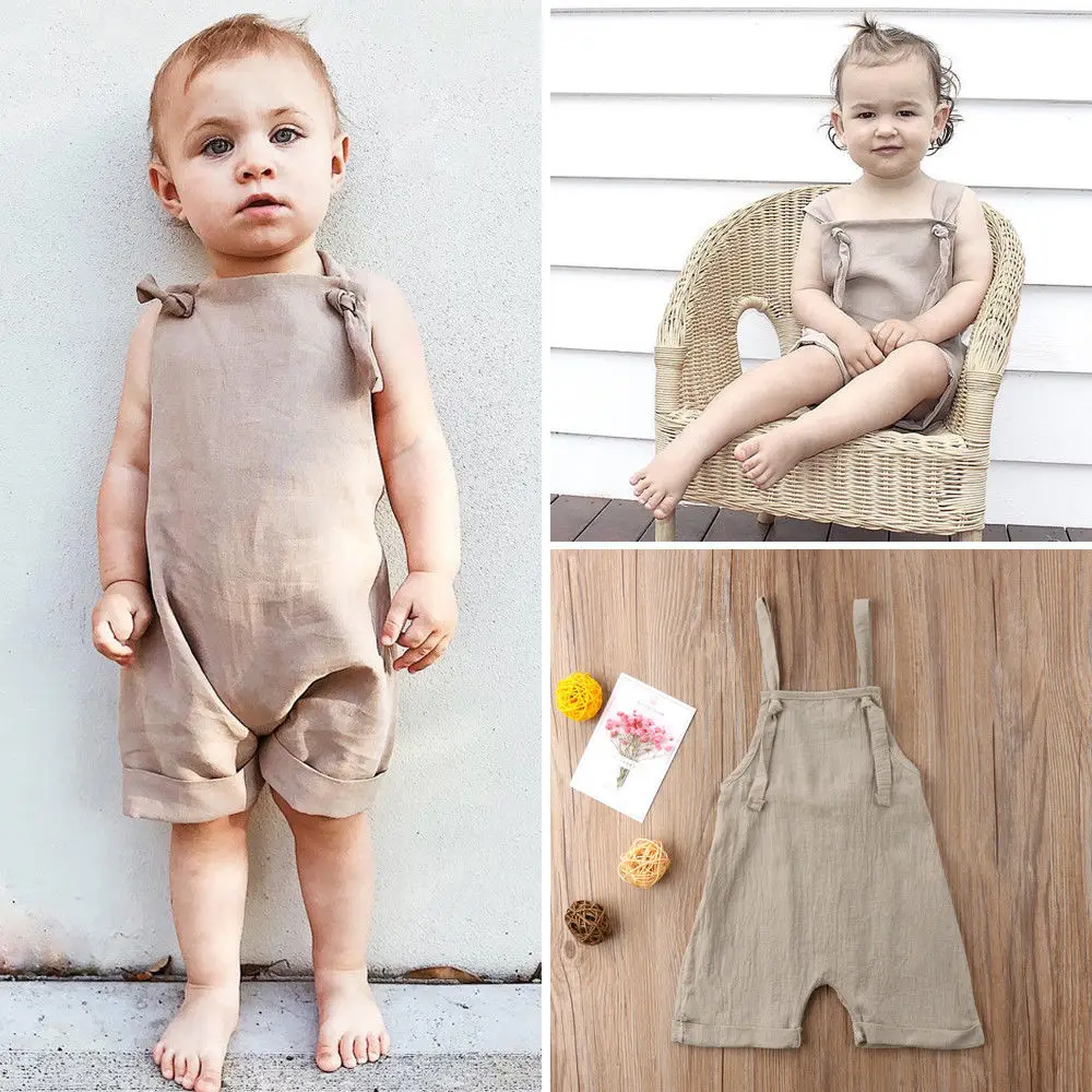 Детский комбинезон для мальчиков и девочек 2018 летние повседневные короткие