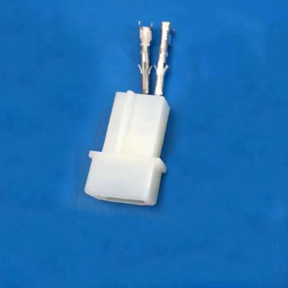 

1SET 5.08mm 2 Pin White Transparent Nylon Male Connector with Terminal 8981 IDE Power Plug for 18-24AWG Wire