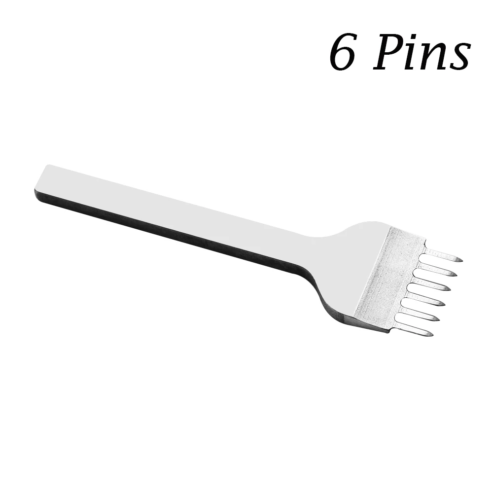 6Pins 1 шт. практичный магический 4 мм ручной работы кожаный инструмент для рукоделия инструмент для шитья игла дыроколы ремесло - Цвет: 6Pins