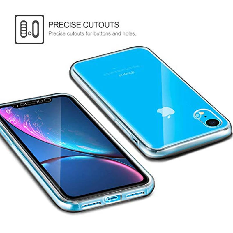 Чехол для iphone 7 8 X XS MAX XR 10 6 6s Plus se 5 5S из мягкого ТПУ с прозрачной защитой от падения |