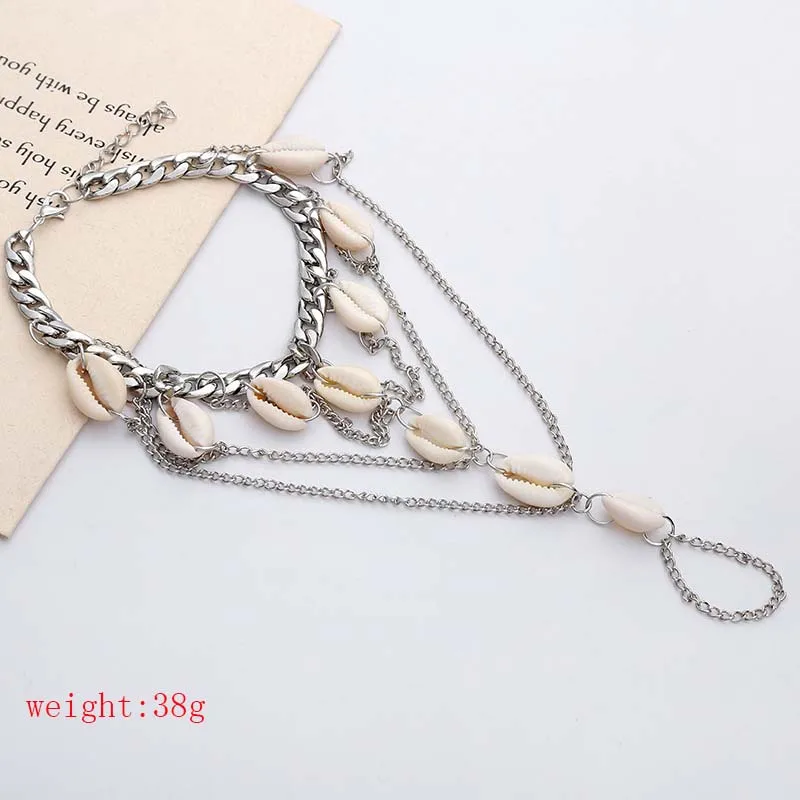 2019 new fashion summer barefoot natural shell beach anklet bracelet jewelry gift | Украшения и аксессуары