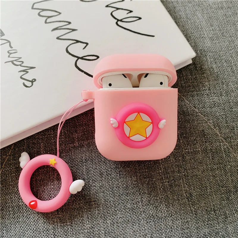 Для Apple Airpods чехол милые юбки-пачки со звездочками защитный силиконовый для