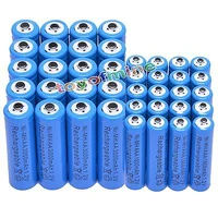 4816202448pcs aa 3000mah aaa 1 2v 1800mah nimh blue rechargeable battery cell for rc toys led flashlight torch light