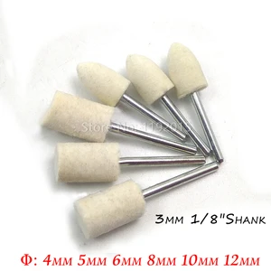 Круглая шлифовальная колонка из мягкой шерсти, диаметр 3 мм, 6 шт.