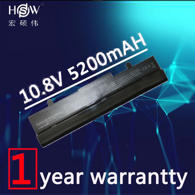 HSW 5200 мАч Аккумулятор для Asus Eee PC 1001 1001HA P 1001PQ X 1005 H 1005HA 1005PE 1005PR AL31 AL32 1005|battery for asus|asus pc