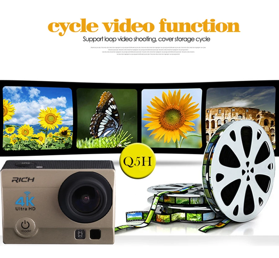 Богатая 4K экшн-камера Q5 pro Ultra HD WiFi Full 1080P спортивная камера 60 кадров в секунду Спортивная Dv Cam go подводный водонепроницаемый камеры для шлемов