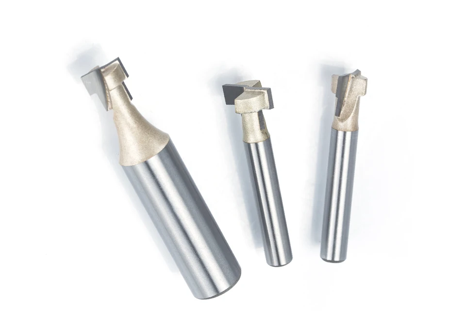 HUHAO 1pc 1/2" 1/4" Shank T-Slot Slotting Router Bits for wood Carbide Endmills Tools le travail du bois Chisel milling Cutter